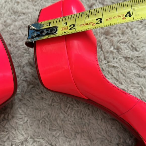 Christian Louboutin bright coral platform heels - Picture 11 of 12